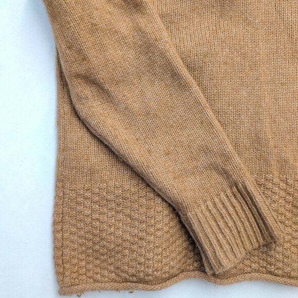 Madewell Cropped Turtleneck Sweater Women's Large Tan - Picture 6 of 9